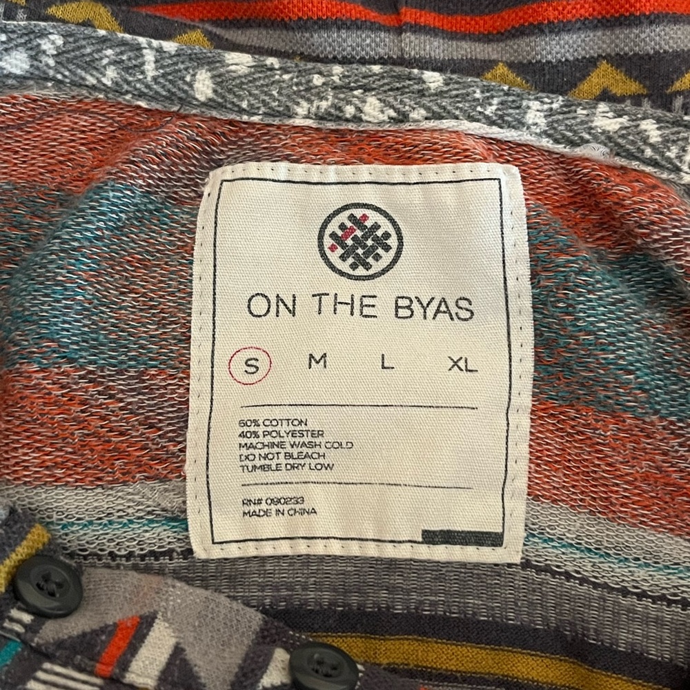 On The Byas Women's Hoodie Pullover Gray Red Size Small - Picture 5 of 5
